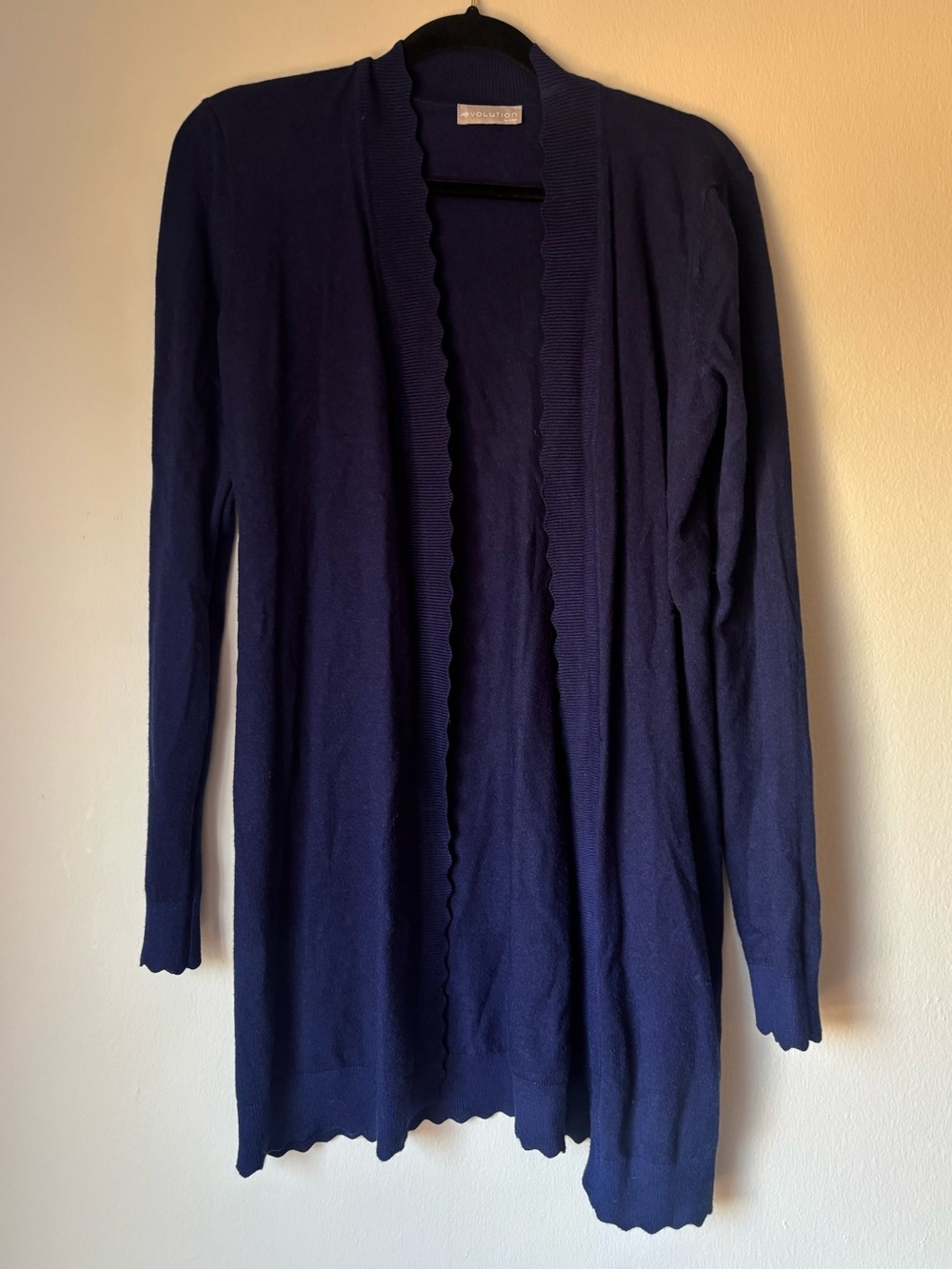 Evolution by Cyrus navy cardigan size M
